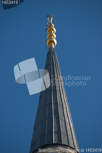 Image of The top decoration of a minaret of Blue Mosque