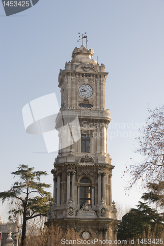 Image of The Clock tower in the Front Of Dolmabache Palace