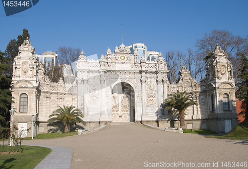 Image of Dolmabache Palace Entrance - wide view