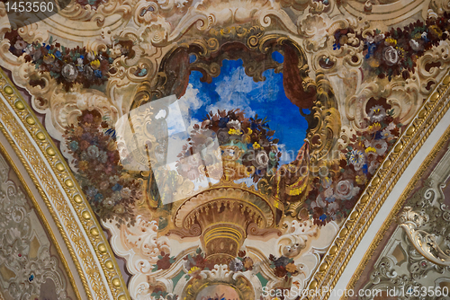 Image of Wall decoration in the Main Hall of Dolmabahche Palace