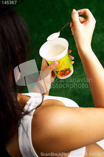 Image of Eating Yogurt