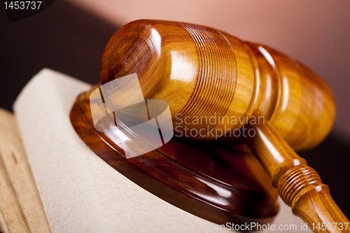 Image of Wooden gavel barrister