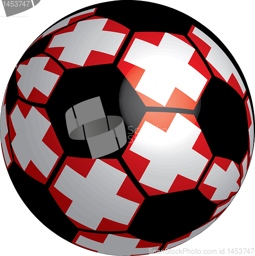 Image of Switzerland flag soccer ball