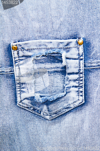 Image of denim with a pocket