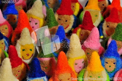 Image of colored gnomes