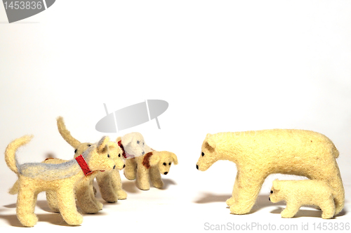 Image of stuffed animals dogs and bears