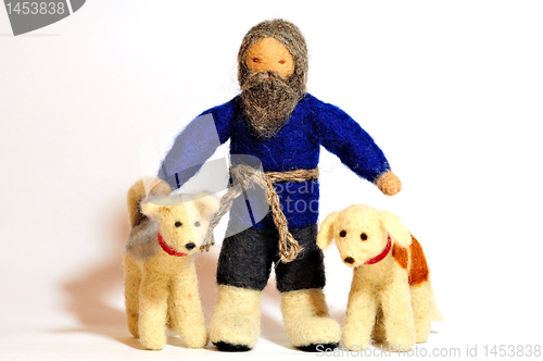 Image of oldmen with dogs