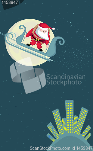 Image of Santa skydiving