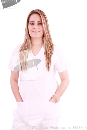 Image of Young female doctor or nurse 