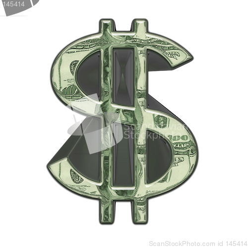 Image of Dollar Perspective wt clipping path