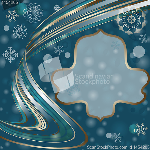 Image of Christmas dark blue frame