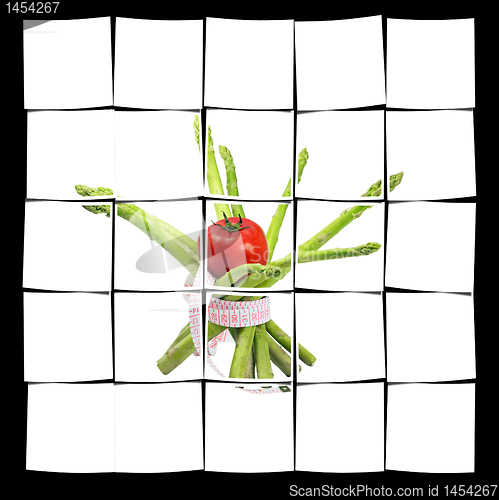 Image of asparagus and tomato