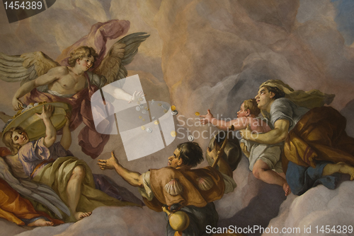 Image of Generous angel throwing coins