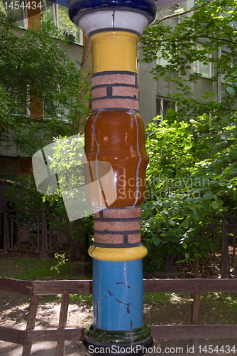 Image of Color column - Hundertwasser House - Vienna