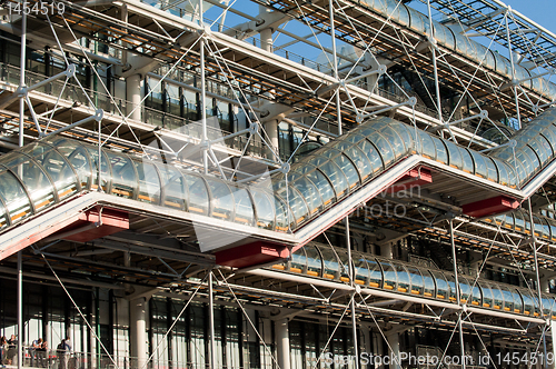 Image of Pompidou red stairs