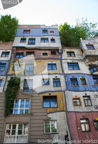 Image of Hundertwasser Facade - view from the street