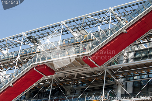Image of Pompidou red stairs