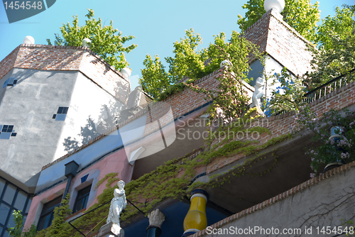 Image of Facade of Hundertwasser Haus - Vienna