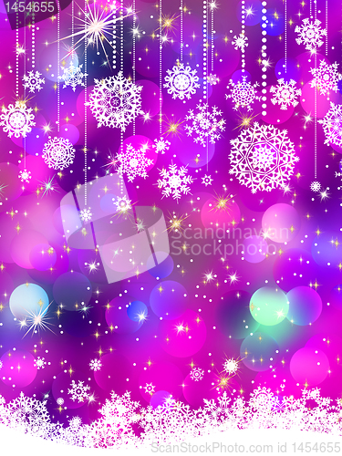 Image of Colorful background with snowflakes. EPS 8