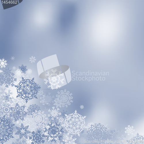 Image of Christmas background with snowflakes. EPS 8