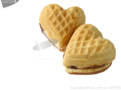 Image of two heart-like biscuits