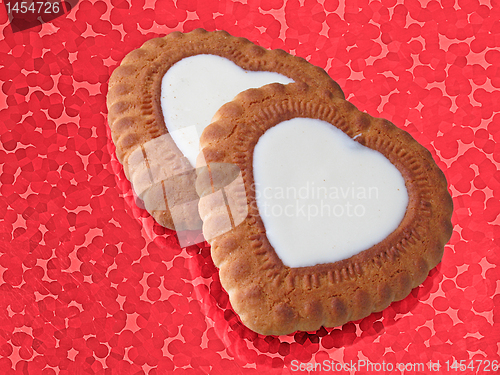 Image of two heart-like biscuits