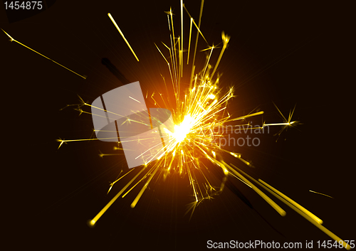 Image of Burning christmas sparkler
