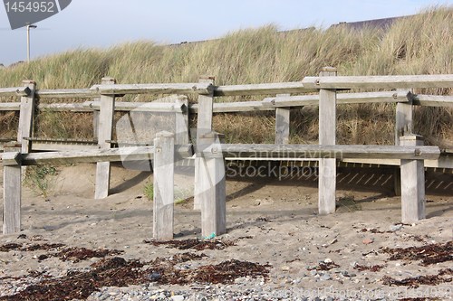 Image of wooden beach walkway