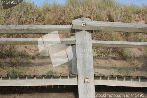 Image of wooden beach walkway