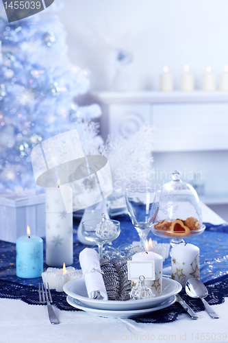 Image of Luxury place setting for Christmas