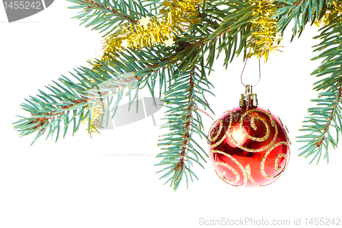 Image of decorated christmas branch