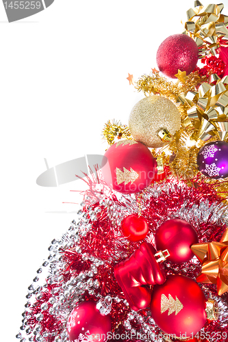 Image of christmas balls and tinsel