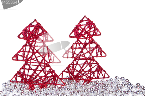 Image of christmas tree with tinsel