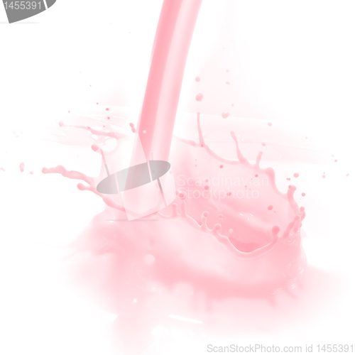 Image of strawberry milk splash