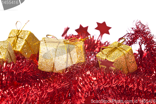 Image of presents with red garland