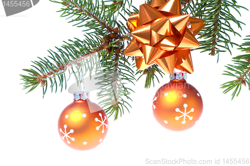 Image of decorated christmas branch