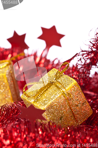 Image of presents with red garland
