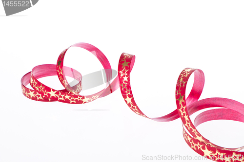 Image of red ribbon on white background