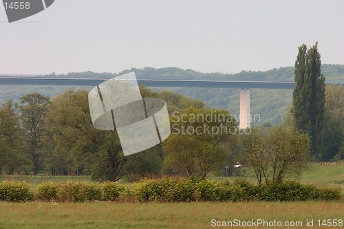 Image of Ruhr valley with the ruhr valley highway bridge.