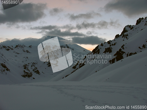 Image of Black and white mountains