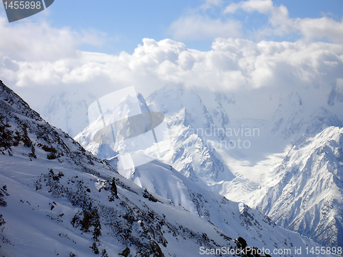 Image of Mountains in clouds.