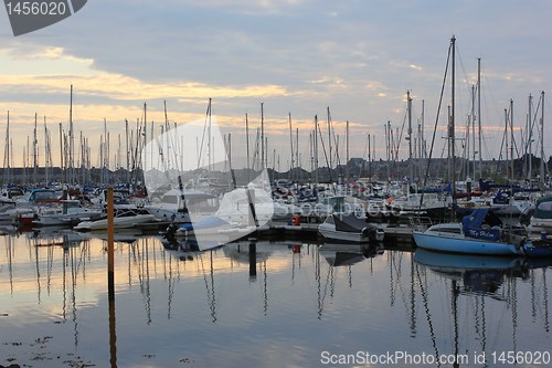 Image of boats reflecting 