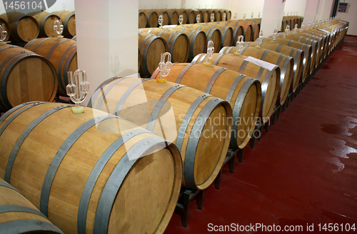 Image of Winery barrels