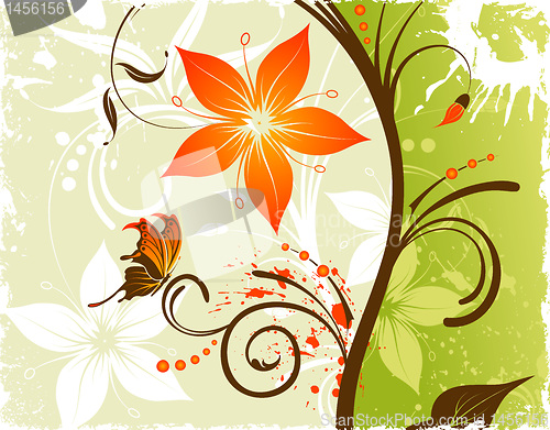 Image of Grunge flower background