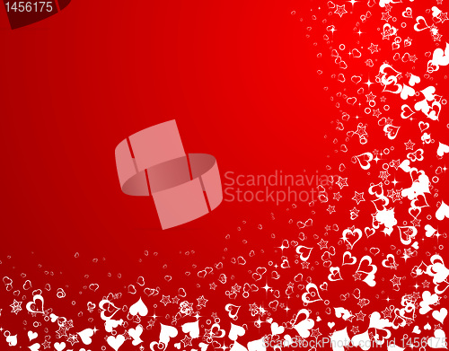 Image of Valentines Day background with hearts