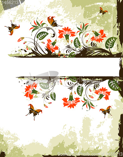 Image of Grunge flower background