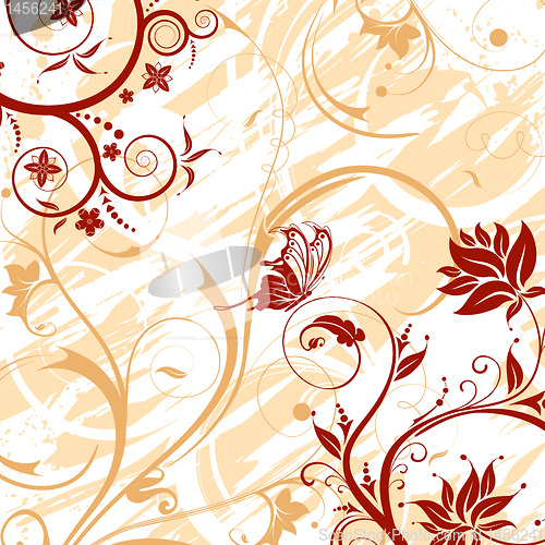 Image of Grunge flower background