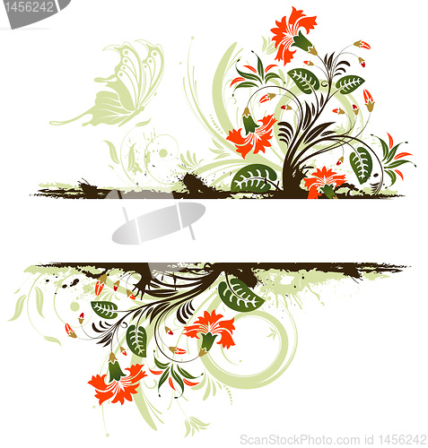 Image of Grunge flower background