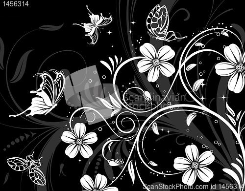 Image of Abstract flower pattern