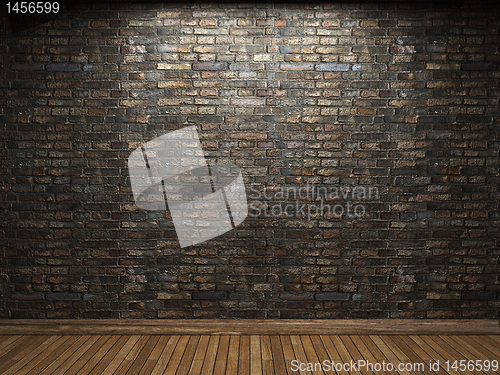 Image of illuminated brick wall